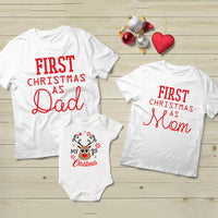 1pcs First Christmas Mommy Daddy and Baby